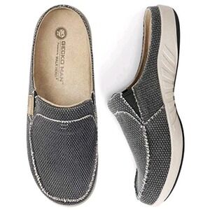 🦎GeckoMan Walk Hero Canvas‎ Slip On Clog Sandal House Slipper Men's Mules 10🦎
